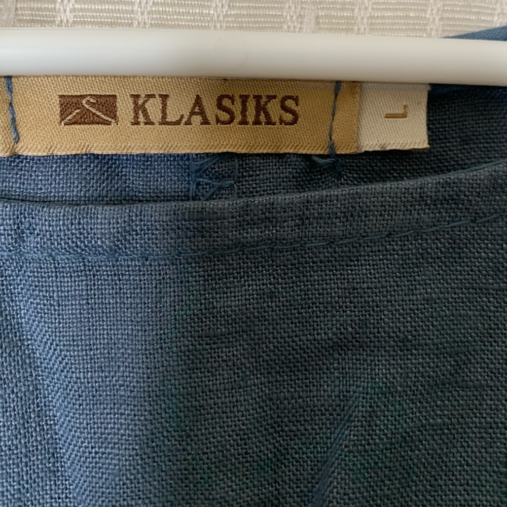 Klasiks Made In Italy Linen Dress Size L Coastal Lightweight Breathable Vaca - Picture 3 of 5